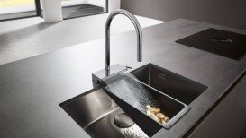 Змішувач для кухні Hansgrohe Aquno Select M81 з висувною лійкою сталь 73831800