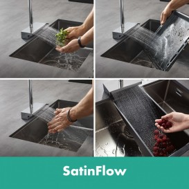 Смеситель для кухни Hansgrohe Aquno Select M81 с выдвижной лейкой хром 73836000