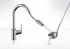 Змішувач для кухні Hansgrohe Focus M41 240 2jet висувна лійка змішувач чорний матовий 31815670