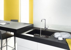 Смеситель для кухни Hansgrohe Focus M41 260 1jet однорычажный черный матовый 31820670