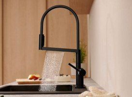 Смеситель для кухни Hansgrohe Talis Select M54 PowderSpray с выдвижной лейкой черный матовый 72861670