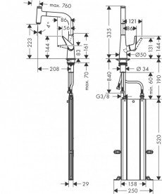Змішувач для кухні Hansgrohe Talis Select M51 220 1jet sBox з витяжним виливом змішувач хром 73852000