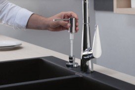Змішувач для кухні Hansgrohe Talis Select M51 300 1jet sBox з витяжним виливом змішувач сталь 73853800