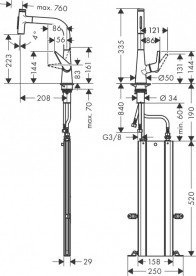 Змішувач для кухні Hansgrohe Talis Select M51 220 2jet Sbox з витяжним виливом змішувач хром 73868000