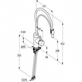 Змішувач для кухні Kludi Bingo Star змішувач білий висувною виливши 428590578