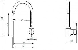 Смеситель для кухни Koller Pool Orion однорычажный хром OR0500
