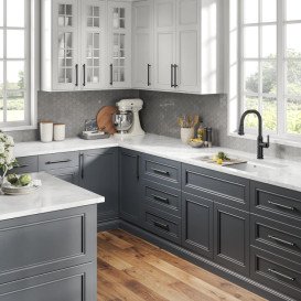 Смеситель для кухни Kraus Allyn с выдвижной лейкой матовый черный KPF-4102MB