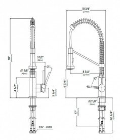 Змішувач для кухні Kraus Bolden з висувною лійкою золото KPF-1610BG