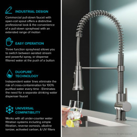 Смеситель для кухни Kraus Britt под фильтр латунь хром KFF-1691CH