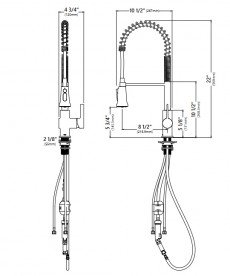 Змішувач для кухні Kraus Britt під фільтр латунь чорний KFF-1691MB