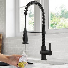 Змішувач для кухні Kraus Britt під фільтр латунь чорний KFF-1691MB