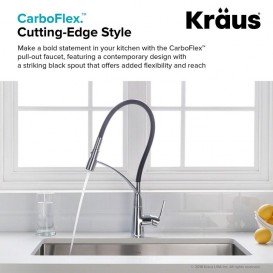 Смеситель для кухни Kraus CarboFlex однорычажный хром KPF-2830CH
