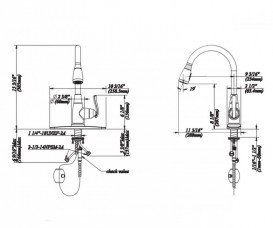 Смеситель для кухни Kraus однорычажный хром KPF-2230CH