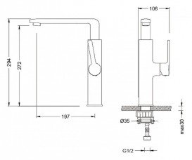 Смеситель для кухни Kraus однорычажный хром UKR-83024CH