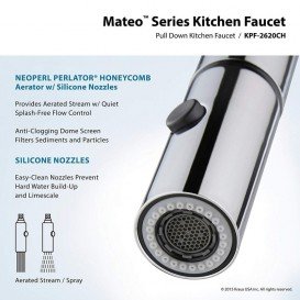 Змішувач для кухні Kraus Oletto змішувач хром KPF-2620CH