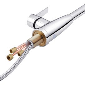 Смеситель для кухни Kroner KRM 11-013F с выдвижным изливом хром CV027263