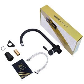 Змішувач для кухні Kroner KRM Mosel-B035 одноважільний чорний CV020537