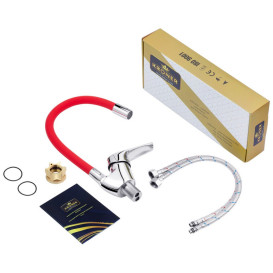 Змішувач для кухні Kroner KRM Odra-C032RED одноважільний хром/червоний CV021172