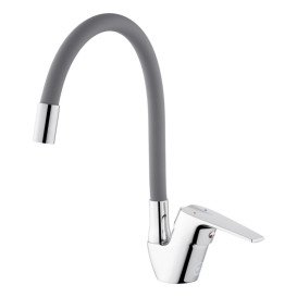 Смеситель для кухни Kroner KRM Odra-C032GRA однорычажный хром/серый CV023772