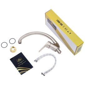 Смеситель для кухни Kroner KRM Odra-N035 однорычажный никель CV021219