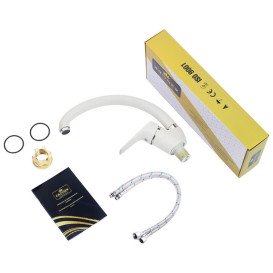 Смеситель для кухни Kroner KRM Odra-S035 однорычажный бежевый CV021242