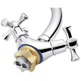 Смеситель для кухни Kroner KRM Rhein-C031 двухвентильный хром CV016434