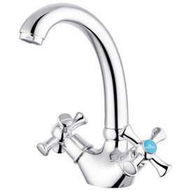 Смеситель для кухни Kroner KRM Rhein-C031 двухвентильный хром CV016434