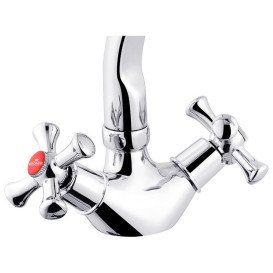 Смеситель для кухни Kroner KRM Rhein-C033 двухвентильный хром CV018075