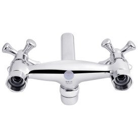 Змішувач для кухні Kroner KRM Rhein-C040 настінний двовентильний хром CV014916