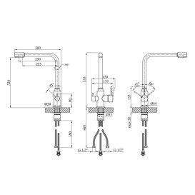 Змішувач для кухні Kroner KRP Edelstahl Klassisch-ESG038 під фільтр нікель CV022992
