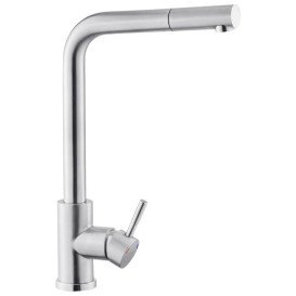 Змішувач для кухні Kroner KRP Edelstahl Klassisch-ESG03917 з висувним виливом нержавіюча сталь CV032284