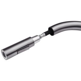 Змішувач для кухні Kroner KRP Edelstahl Klassisch-PVD03916S з висувним виливом сенсорний графіт CV032496