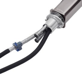 Змішувач для кухні Kroner KRP Edelstahl Klassisch-PVD03918 з висувним виливом графіт CV032499