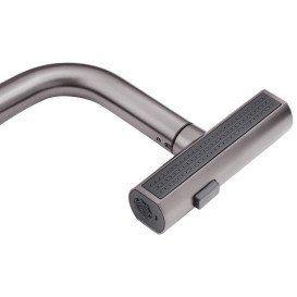 Змішувач для кухні Kroner KRP Edelstahl Klassisch-PVD03918 з висувним виливом графіт CV032499