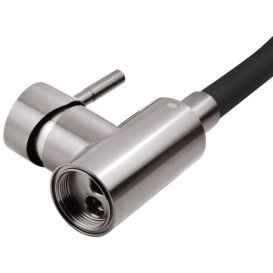 Змішувач для кухні Kroner KRP Edelstahl Klassisch-PVD035BLK з гнучким виливом нержавіюча сталь/чорний CV032635