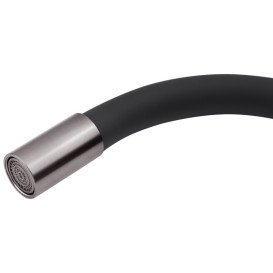 Змішувач для кухні Kroner KRP Edelstahl Klassisch-PVD035BLK з гнучким виливом нержавіюча сталь/чорний CV032635
