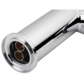 Смеситель для кухни Kroner KRP Ersel-C03900BLK с гибким изливом хром/черный CV033801