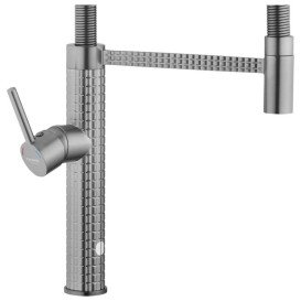 Змішувач для кухні Kroner KRP Ersel-GRP03999 з гнучким виливом графіт CV033803