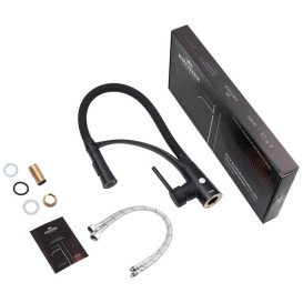 Смеситель для кухни Kroner KRP Ersel-SCH03393BLK с рефлекторным изливом черный CV033799