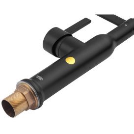Смеситель для кухни Kroner KRP Ersel-SCH03112BLK с гибким изливом черный CV035578