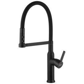 Смеситель для кухни Kroner KRP Ersel-SCH03112BLK с гибким изливом черный CV035578