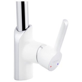 Смеситель для кухни Kroner KRP Essen-W030 однорычажный хром/белый CV024334