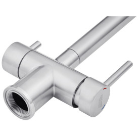 Смеситель для кухни Kroner KRP Klassisch-ESG03815BLK под фильтр нержавеющая сталь/черный CV027933