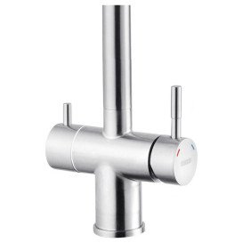 Смеситель для кухни Kroner KRP Klassisch-ESG03815GRA под фильтр нержавеющая сталь/серый CV027934