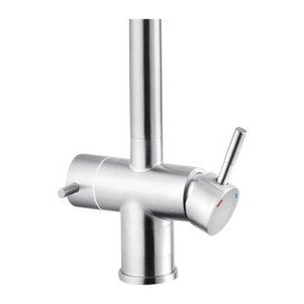 Смеситель для кухни Kroner KRP Klassisch-ESG03815WHI под фильтр нержавеющая сталь/белый CV027935