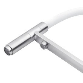 Смеситель для кухни Kroner KRP Klassisch-ESG03815WHI под фильтр нержавеющая сталь/белый CV027935