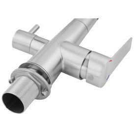 Змішувач для кухні Kroner KRP Klassisch-ESG03817BLK під фільтр нержавіюча сталь/чорний CV027936