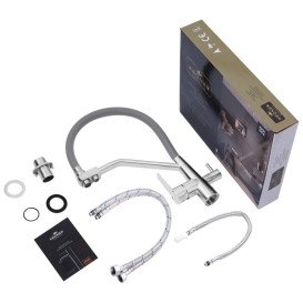 Змішувач для кухні Kroner KRP Klassisch-ESG03817GRA під фільтр нержавіюча сталь/сірий CV027937