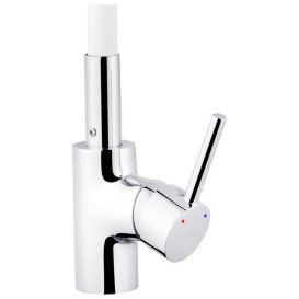 Смеситель для кухни Kroner KRP Kuche-C031WHI с гибким изливом хром/белый CV024335