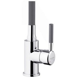 Змішувач для кухні Kroner KRP Kuche-C132GRA з гнучким виливом хром/сірий CV033127